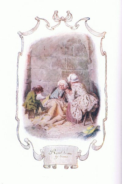 Read Me by Turns, from The Vicar of Wakefield Published by J M Dent & Son Ltd, 1920s by Charles Edmund Brock